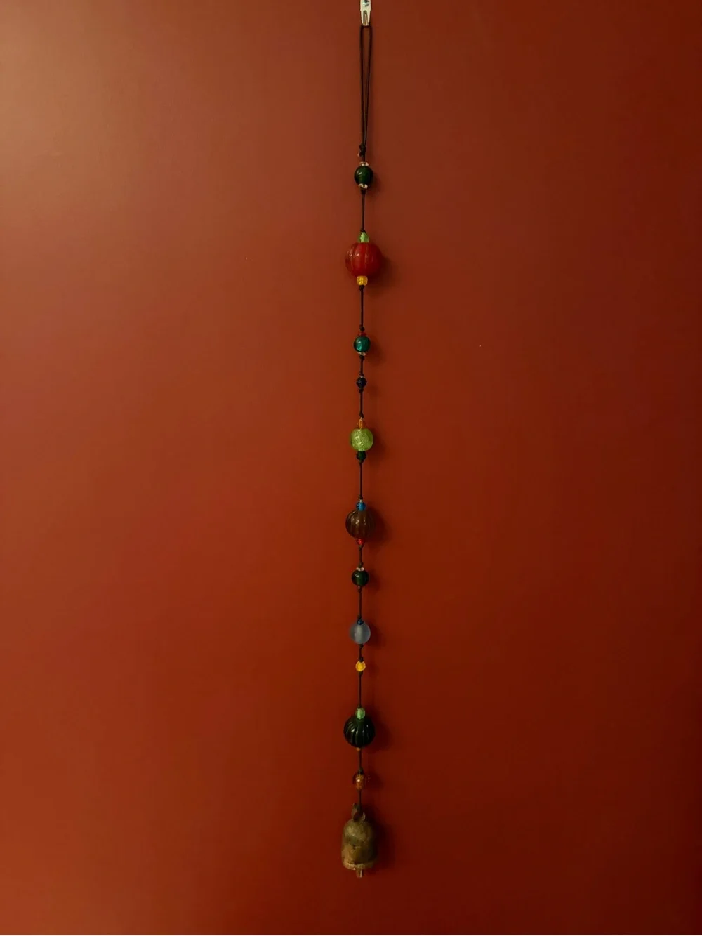 Decorative Glass Bead Hanging Garland - Green Accent